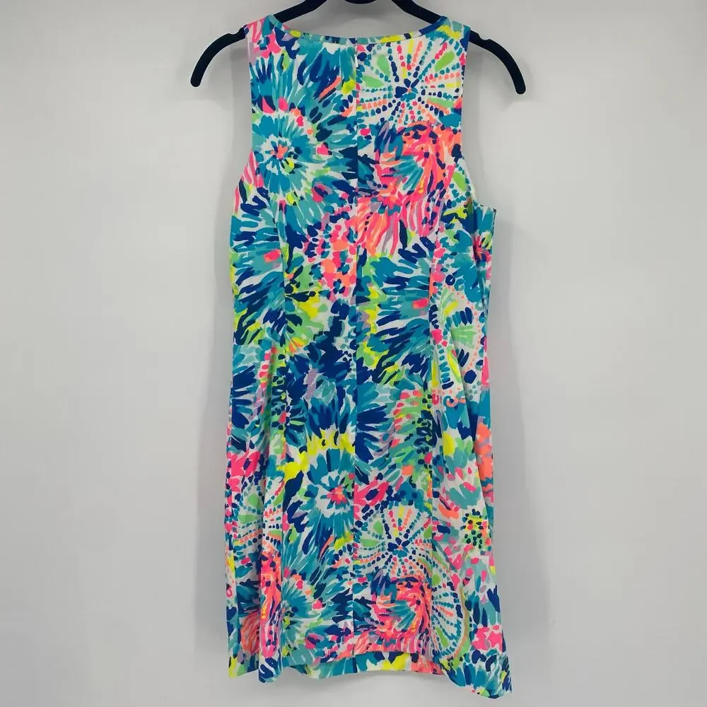 Lilly Pulitzer Women's Multi Dive Floral Colorful Adara Shift Dress Size 2